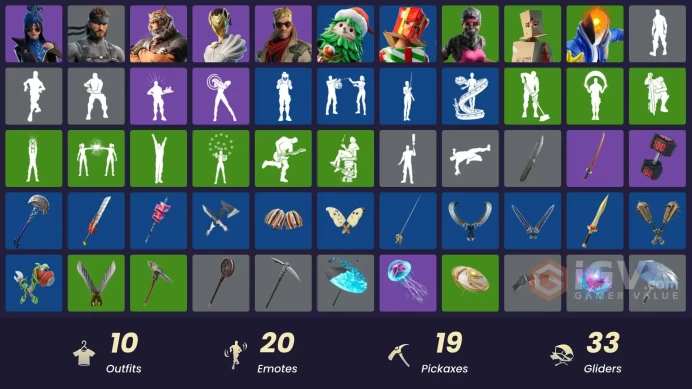 [PSN/PC/Xbox] 10 skins | Solid Snake | Hope | Oscar | Nisha | Vengeance Jones | Holiday Boxy | Winterfest Bushranger | Boxy | Recon Ranger | 0 V