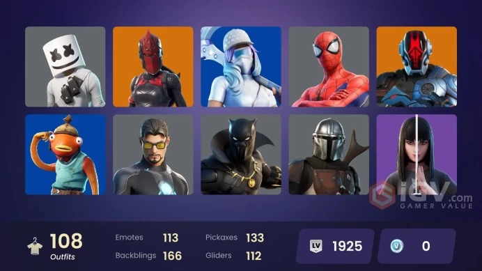 [PSN/PC/Xbox] 108 skins | Spider-Man | Geralt of Rivia | Vivi Chroma | Naruto Uzumaki | Cloud Striker | Frostbite | Ronin | The Imagined | Fade 