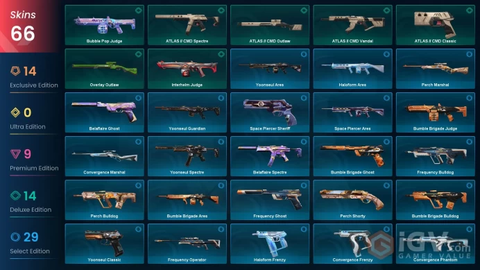 [NA] 66SKINS |9KNIVES | Magepunk Sparkswitch Neo Frontier Axe Onimaru Kunitsuna Overlay Dagger RGX 11z Pro Karambit