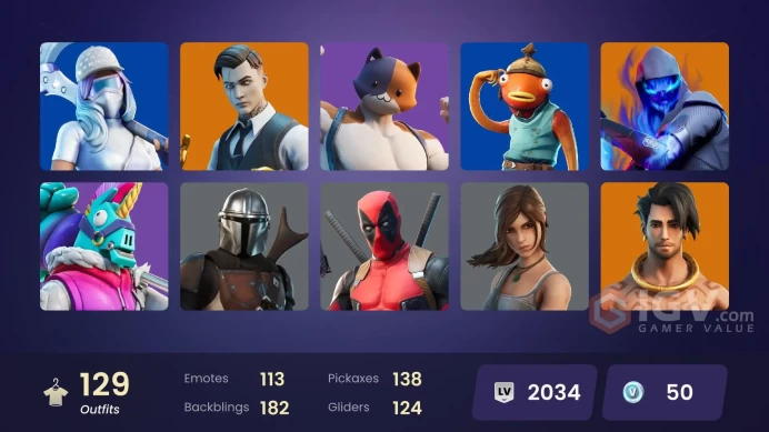 [PSN/PC/Xbox] 129 skins | Lara Croft | Peter Griffin | Gold Brutus | Gold Midas | Gold Meowscles | Joey | Eternal Knight | Fade | Love Ranger | 