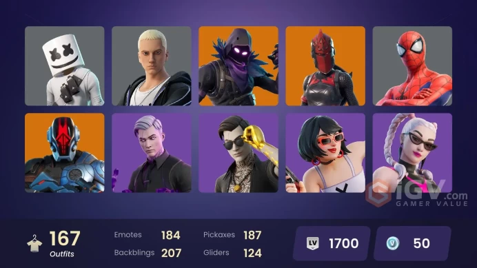 [PSN/PC/Xbox] 167 skins | Swish | Hangtime | Spider-Man | Peter Griffin | Frostbite | Snap | Mizuki | Galaxy Scout | Spectra Knight | 50 VB