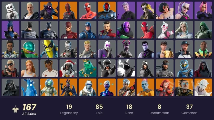 [PSN/PC/Xbox] 167 skins | Swish | Hangtime | Spider-Man | Peter Griffin | Frostbite | Snap | Mizuki | Galaxy Scout | Spectra Knight | 50 VB