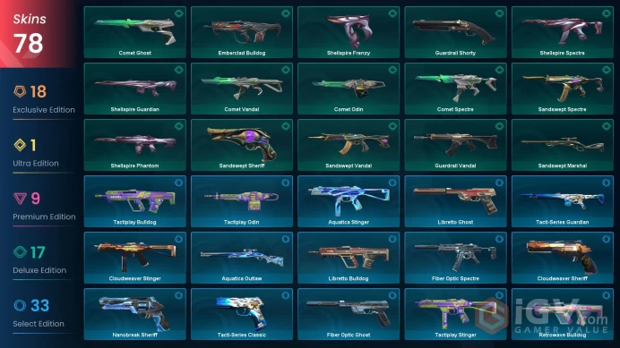 [NA] 78 SKINS | 13 KNIVES | RGX 11z Pro Firefly Sandswept Dagger Shellspire Sword Titanmail Mace XEROFANG Knife