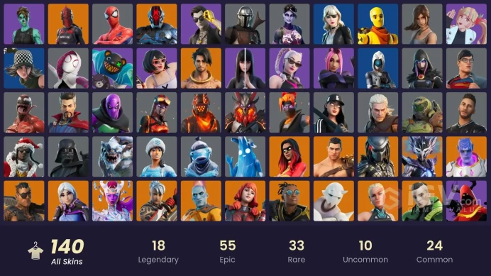 [PC / PSN / XBOX] 111 skins | FNCS Renegade | Paradigm (Reality-659) | Era | Joltara | Optimus Prime | Wild Card | BX36
