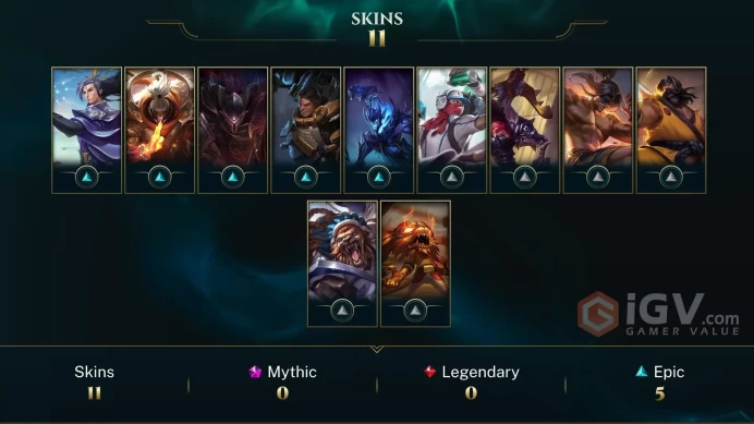 【LAN 】Level 173    47 Champ/ 11 Skins   Full Access  High Quality Account  Instant Delivery️