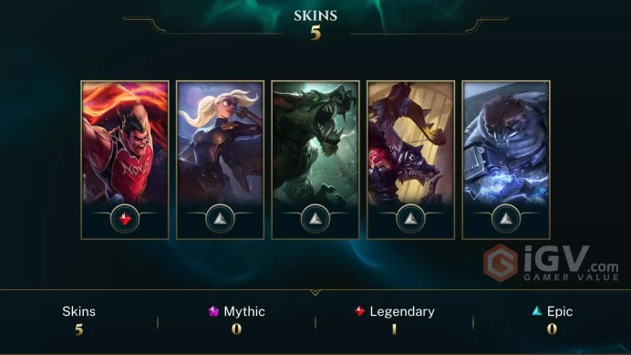 【LAN 】Level 53 17 Champ/ 5 Skins Full Access High Quality Account Instant Delivery️