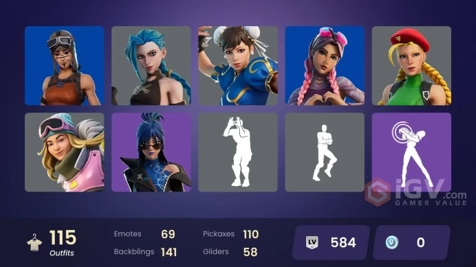 [Code A23] [PC] 115 skins | Renegade Raider | Arcane Jinx | Ravage | Kado Thorne | Cuddle Team Leader | Valeria | Zeus | Hades | Peter Griffin |
