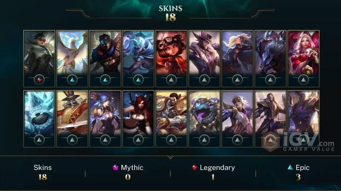 【LAN 】Level 97    57 Champ/ 18 Skins    Full Access  High Quality Account  Instant Delivery️