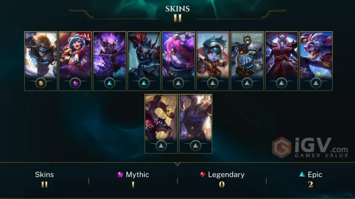【LAN 】Level 89 51 Champ/ 11 Skins Full Access High Quality Account Instant Delivery️