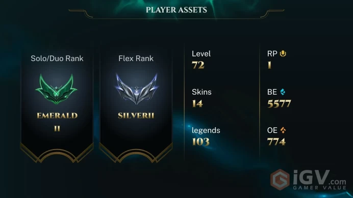 [EUW] S16! - SPLIT 1! - Emerald 2 - 14 Skins - Ranked Ready - Insta Delivery 