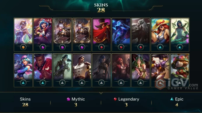 【LAN 】Level 119    58 Champ/ 28 Skins   Full Access  High Quality Account  Instant Delivery️