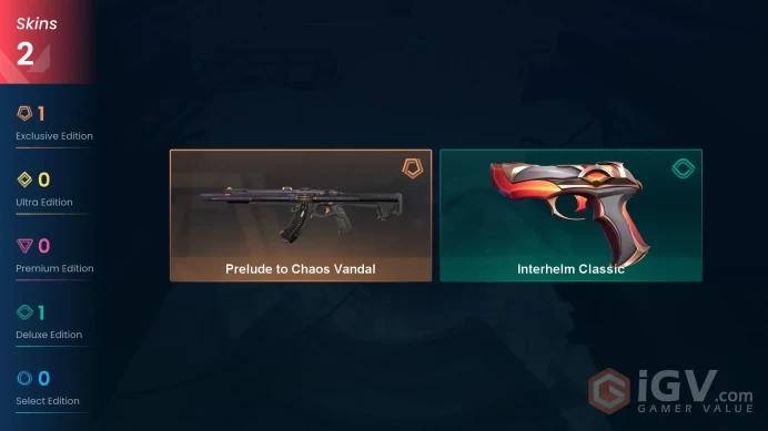 EU | 2 skins | Prelude to Chaos Vandal | Interhelm Classic | I6300