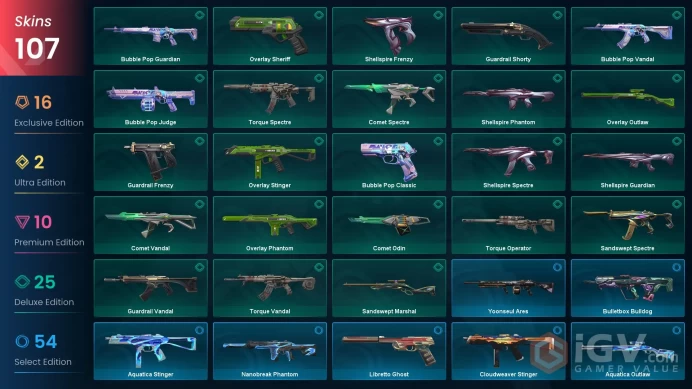 [NA] 107 SKINS | 7 KNIVES | Overlay Dagger Reaver Karambit Shellspire Sword Singularity Butterfly Knife