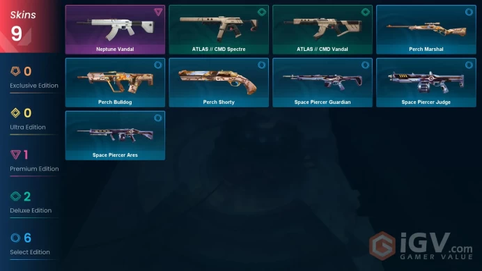 EU | VP 175 | LVL 24 | Neptune Vandal | ATLAS // CMD Vandal | ATLAS // CMD Spectre | Perch Shorty | Perch Marshal | Space Piercer Guardi | V0786