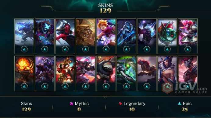 【LAN 】Level 254 140 Champ/ 120 Skins Full Access High Quality Account Instant Delivery️