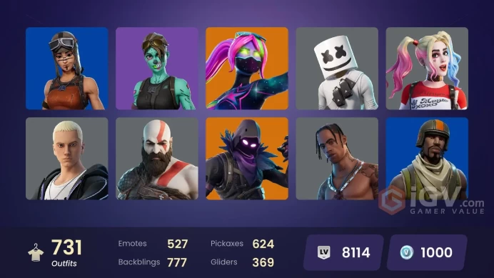 [PC/PSN/XBOX] 728 skins | Deluxe STW | Travis Scott| Gold Kratos | Leon S. Kennedy | Leviathan Axe| Reaper Axe | 1000 VB