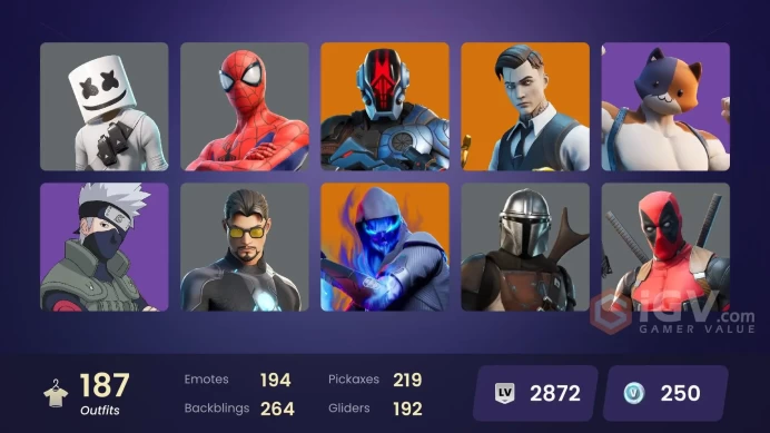 (PC PSN XBOX) 187 skins | Gold Meowscles | Gold Brutus | Gold Midas | Naruto Uzumaki | Vivi Chroma | Raz | Kymera | Sorana | Torin | Ronin | Pet
