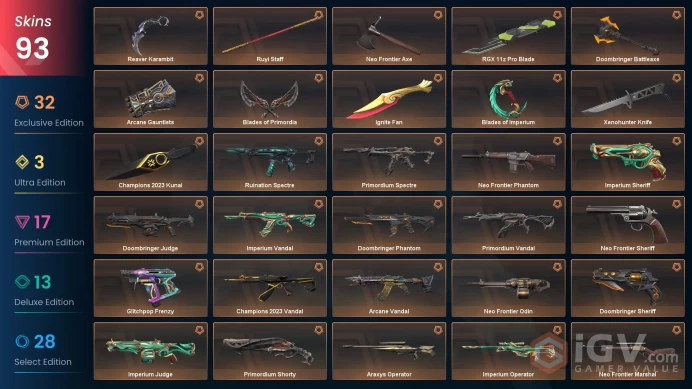 NA [Super Rare Multiple Exclusive Skins Bundles] Ignite Fan + Arcane + Champions 23 + Primordium Bundle + Doombringer + Recon + Radiant Ent | FA