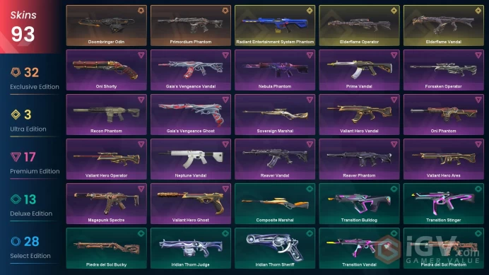 NA [Super Rare Multiple Exclusive Skins Bundles] Ignite Fan + Arcane + Champions 23 + Primordium Bundle + Doombringer + Recon + Radiant Ent | FA