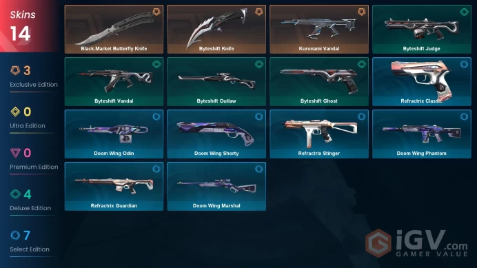 [EU] 14 SKINS | 2 Knifes | ~ 5,925 VP Inventory value