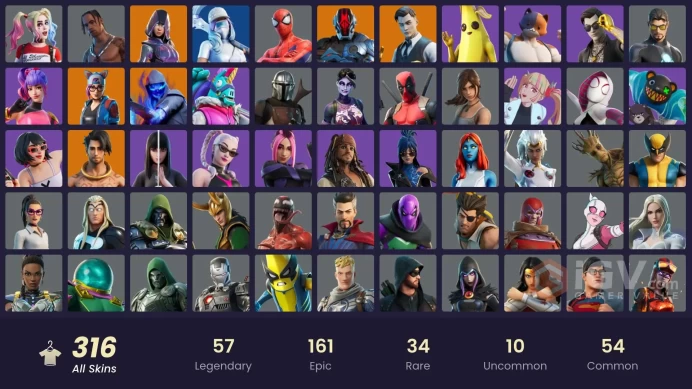 316 skins | Glow | Travis Scott | Gold Meowscles | Gold Midas | Gold Brutus | Mat Master | Andromeda | Naruto Uzumaki | Spire Assassin | 50 VB