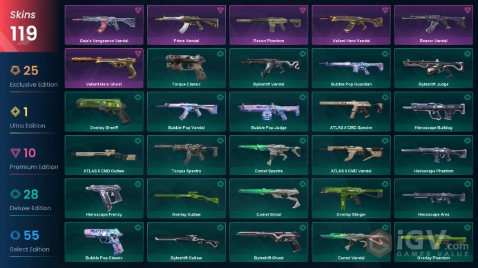 EU/TUR 84365 VP Spent Champions 2025 Bundle Champions 2024 Phantom Prime//2.0 Karambit Primordium PhantomReaver Vandal Recon Phantom Gaia's Veng