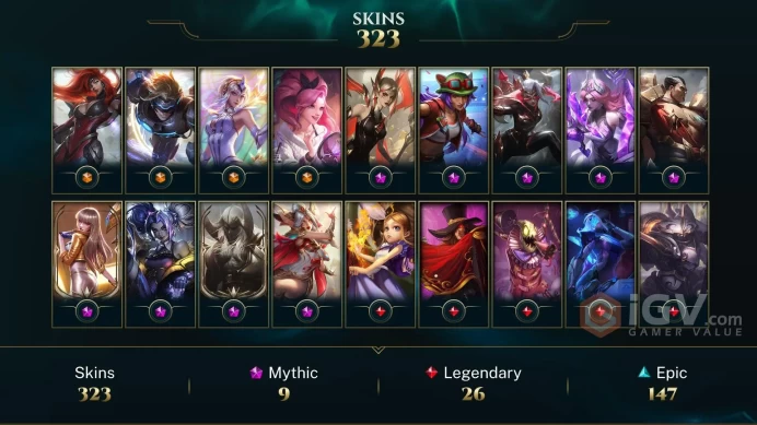 EUW 303 Skins 172 Champs | Pretty Kitty Rengar | Fae Dragon Ashe | Battle Academia Garen | Candy Cane Miss Fortune | Playmaker Lee Sin | LOL0058