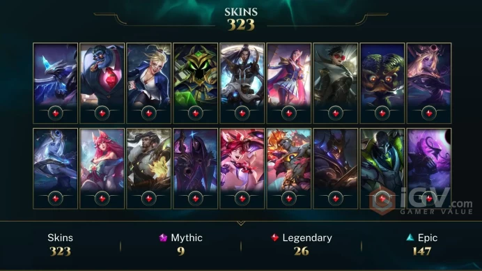 EUW 303 Skins 172 Champs | Pretty Kitty Rengar | Fae Dragon Ashe | Battle Academia Garen | Candy Cane Miss Fortune | Playmaker Lee Sin | LOL0058