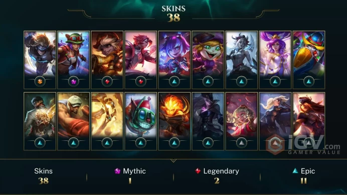 EUW -(S16) SILVER 2(60LP) %100WR  - 102 Champ - 38 Good Skins(1 Ultimate, 1 Mythic, 2 Legendary,11 Epic) - 65K BE - S2 ACC - FULL ACCES - CHEAP