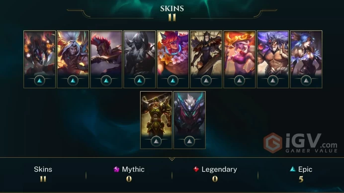 EUW -(S16) GOLD 4(60LP) %100WR - 35 Champ - 11 Good Skins(5 Epic) - 5.5K BE - S8 ACC - FULL ACCES - CHEAP
