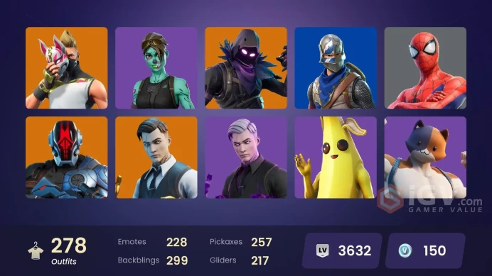 [PC] 270 skins | OG STW | Merry Mint Axe | Neo Versa | Blue Squire | Royale Knight | Blue Team Leader | Gold Meowscles | Gold Midas | 150 VB