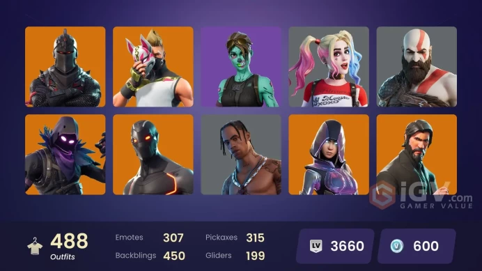 [PC/PSN/XBOX] 487 skins | OG STW | Black Knight | Travis Scott | Sparkle Specialist | Dark Vertex | Eon | Honor Guard | Rogue Spider | 600 VB