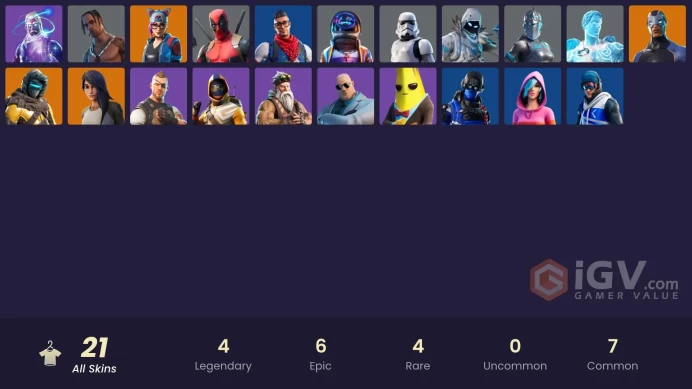 [PC/PSN/XBOX] 21 skins | Galaxy | Travis Scott | Astro Jack | Prodigy | Point Patroller | Carbon Commando | Gear Specialist Maya | 300 VB