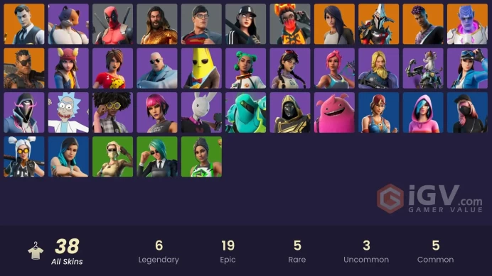 Full Access - [NINTENDO/PC] 38 skins | Cloud Striker , Major Glory , Xander , Gear Specialist Maya , Midas