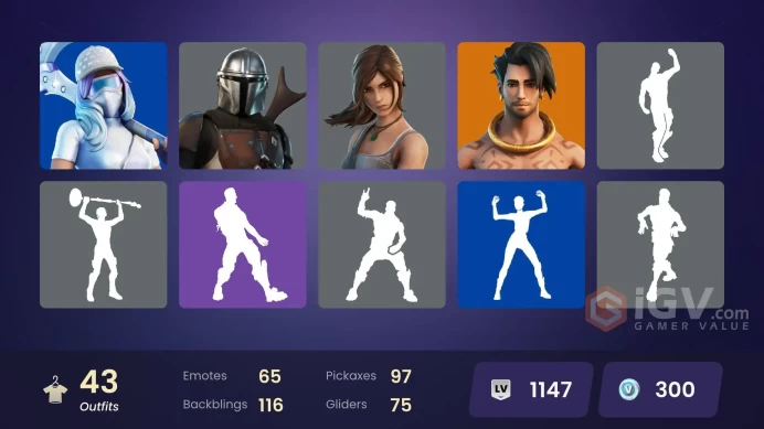 [PC/PSN/XBOX]  [MAIL CHANGEABLE!]  43 skins | Lara Croft | Boogie Down |  Slayer Juice WRLD | 300 VB