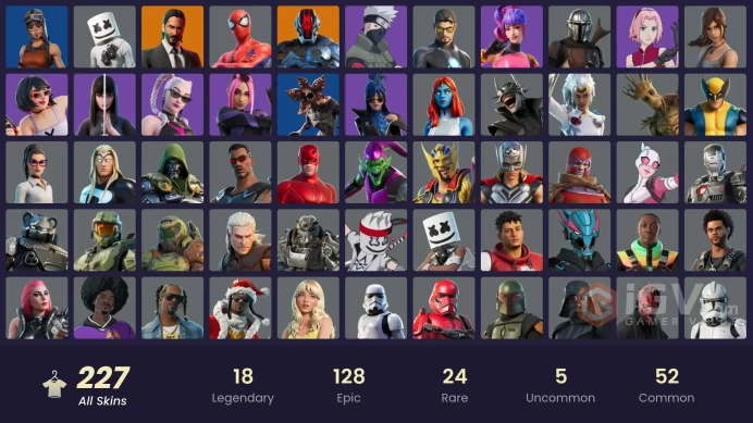 [Code A32] [PC] 227 skins | Renegade Raider | Master Chief | Cloud Striker | Sultura | Subzero Cryptic | Naruto Uzumaki | Lina Scorch | Fixer | 