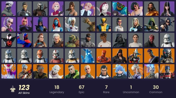[PC/XBOX] FA 123 SKINS | LARA CROFT | NARUTO UZUMAKI | ROCOCO CLOAK-O | MASKED FADE | FIELD COMMANDER | BATTLE-TESTED | ON |