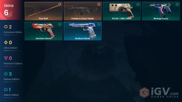 EU / 6 LUX SKINS (Prelude to Chaos Vandal) + 1 KNIFFE (Ruyi Staff) / MAIL (FULL ACCESS)