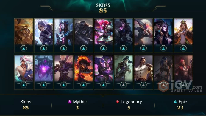【LAN 】Level 438    140 Champ/ 85 Skins   Full Access  High Quality Account  Instant Delivery️