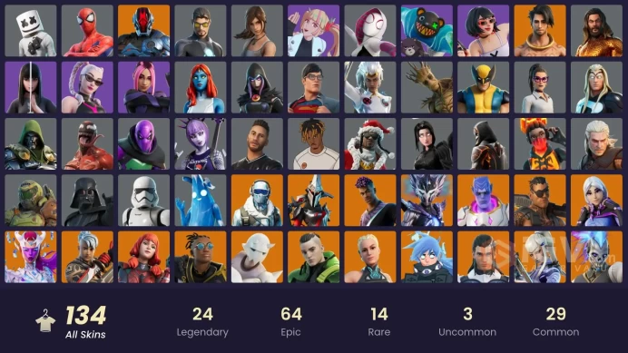 [134 skins] Darth Vader | Xander | Frostbite | Nezumi | Marshmello | Neymar Jr | Geralt of Rivia | Spider-Man [FULL ACCESS]