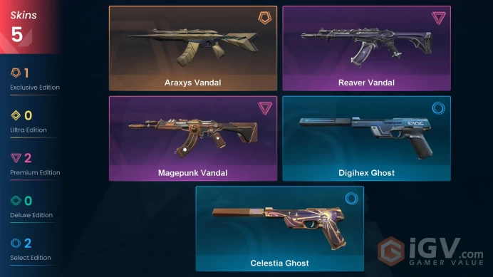 [EU] - SKINS 5  - Araxys Vandal - Reaver Vandal - Magepunk Vandal - FULL ACCESS - INSTANT DELIVERY