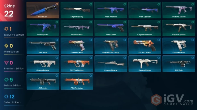 [LATAM] - SKINS 22 - KNIFE 1 - Prism Knife - Prism Spectre - Hivemind Spectre - FULL ACCESS - INSTANT DELIVERY