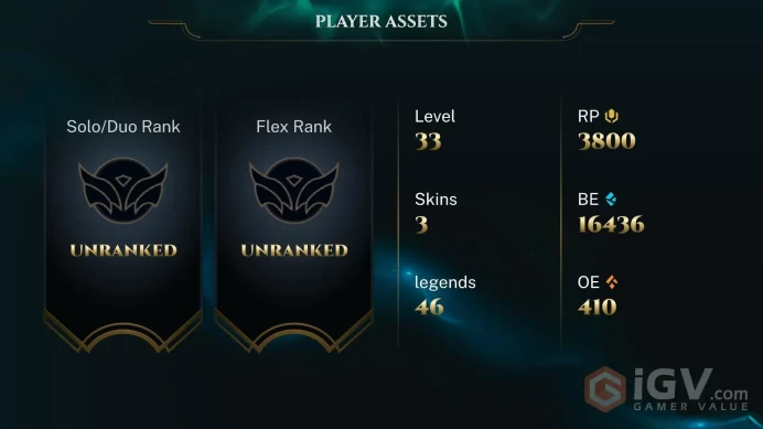 [EUW] S15 - Silver - S16 - Unranked - 3800 RP -  16K Be - Honor 4 - Safe - Instant Delivery
