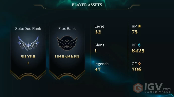 [EUW] Season 2026 - Silver 1 - 0W - 1L - 25K Be - Placements - Battlecast Nasus - Safe - Instant Delivery