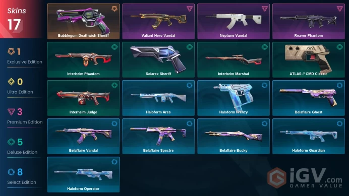 [EU\TURKEY] - SKINS 17 - Bubblegum Deathwish Sheriff - Neptune Vandal - Reaver Phantom - FULL ACCESS - INSTANT DELIVERY