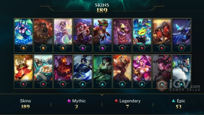 Europe West Judgment Kayle - Victorious Elise - Victorious Maokai - Lv 51 | 172 Champs | 189 Skins FULL ACCESS A703