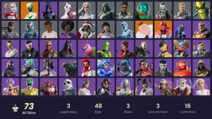 Fortnite Account [PC] 72 skins | Valeria | Peter Griffin | Backlash | War Machine | Emma Frost | Peelverine | Shuri | Doom | Gwenpool | Mysterio