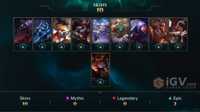 North America Mecha Malphite - Arctic Ops Varus - SKT T1 Jax - Lv 43 | 34 Champs | 10 Skins FULL ACCESS A709