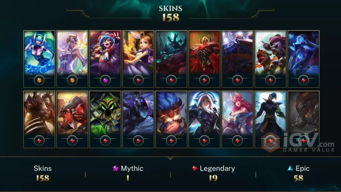 Latin America South Victorious Sejuani - Victorious Anivia - Elementalist Lux - Lv 585 | 167 Champs | 158 Skins FULL ACCESS A717