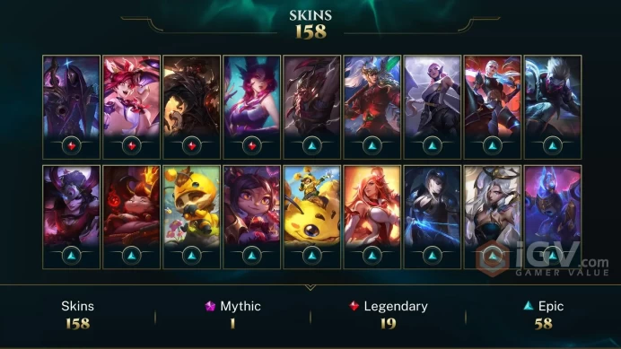 Latin America South Victorious Sejuani - Victorious Anivia - Elementalist Lux - Lv 585 | 167 Champs | 158 Skins FULL ACCESS A717